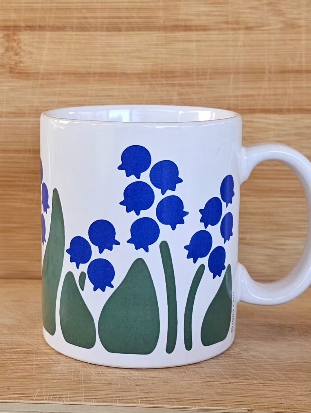 1983 CHD Nina Greenhouse Bluebell Flower Mug, 10 oz